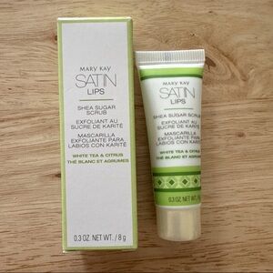 Mary Kay Satin Lips Shea Sugar Scrub - Green and White